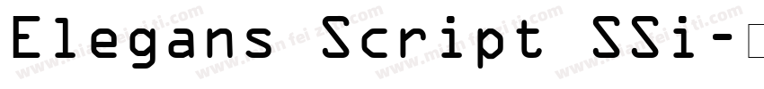 Elegans Script SSi字体转换